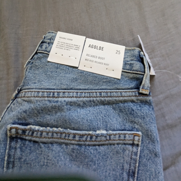 Agolde Relaxed Boot Mid Rise Jeans in Wireless - Picture 12 of 13